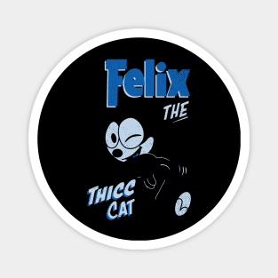 Retro Felix The Thicc Cat Magnet